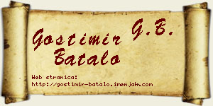 Gostimir Batalo vizit kartica